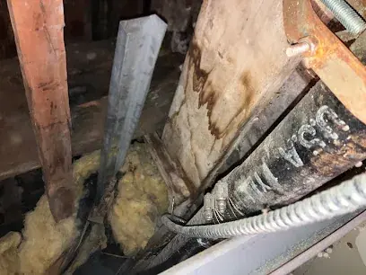 Frozen and burst pipe causing water damage in a Mahwah, NJ home in winter